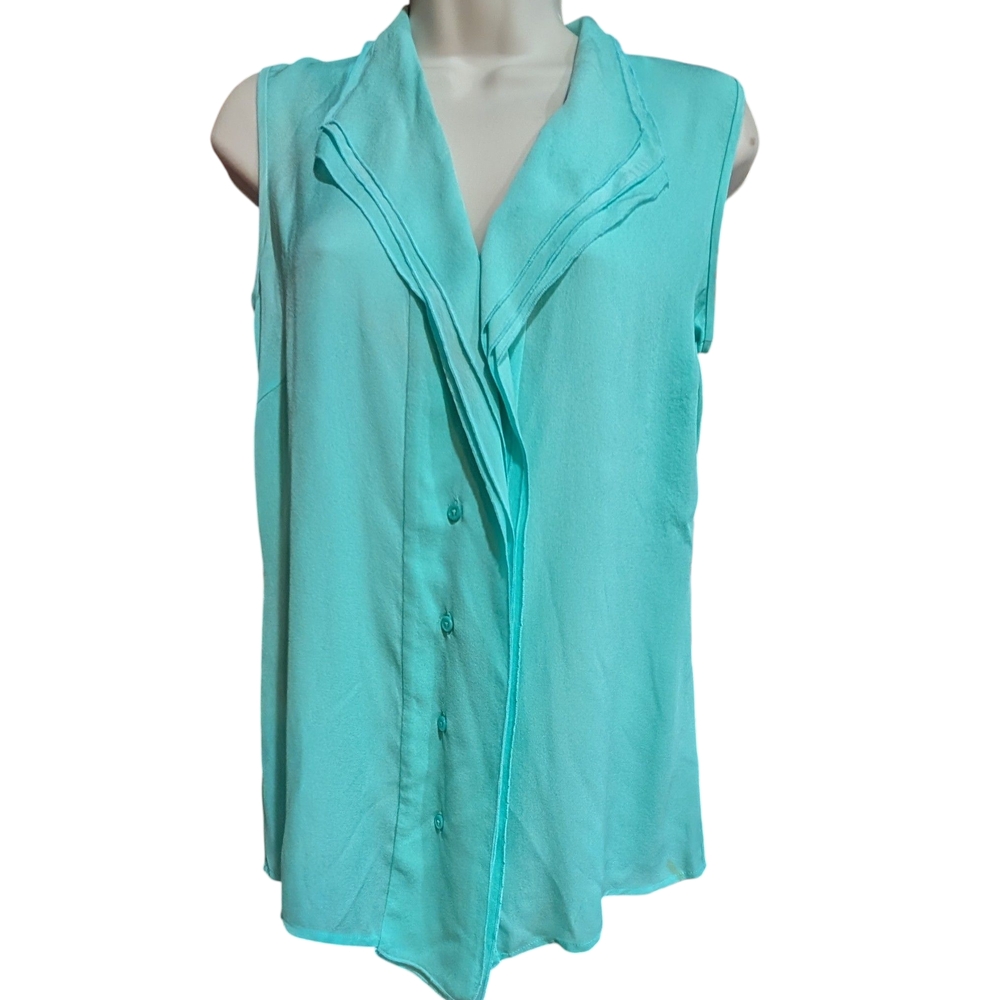 Etcetera Turquoise Silk Top